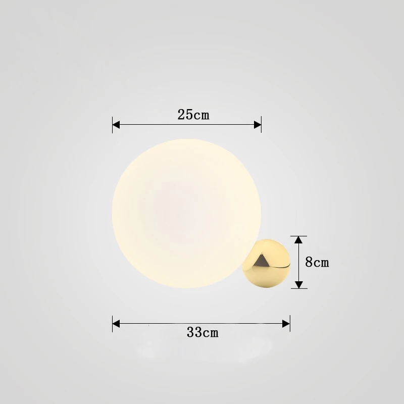Minimalist E27 LED Ball Small Night Bedside Table Lamp with Switch for Bedroom Living Room Loft Personal Office Desk Decoration