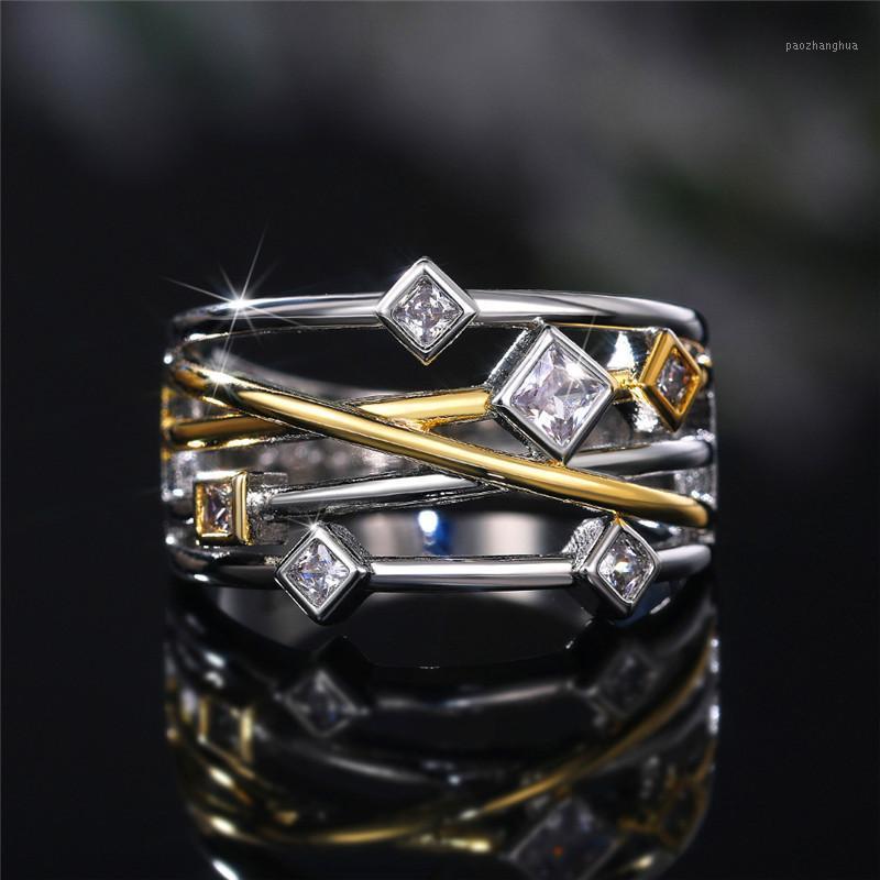 Wedding Rings Trendy Female Crystal Square Thin Ring Dainty Gold Silver Color Engagement Charm White Zircon Stone For Women, Slivery;golden
Wedding Rings Trendy Female Crystal Square Thin Ring Dainty Gold Silver Color Engagement Charm White Zircon Stone For Women, Slivery;golden