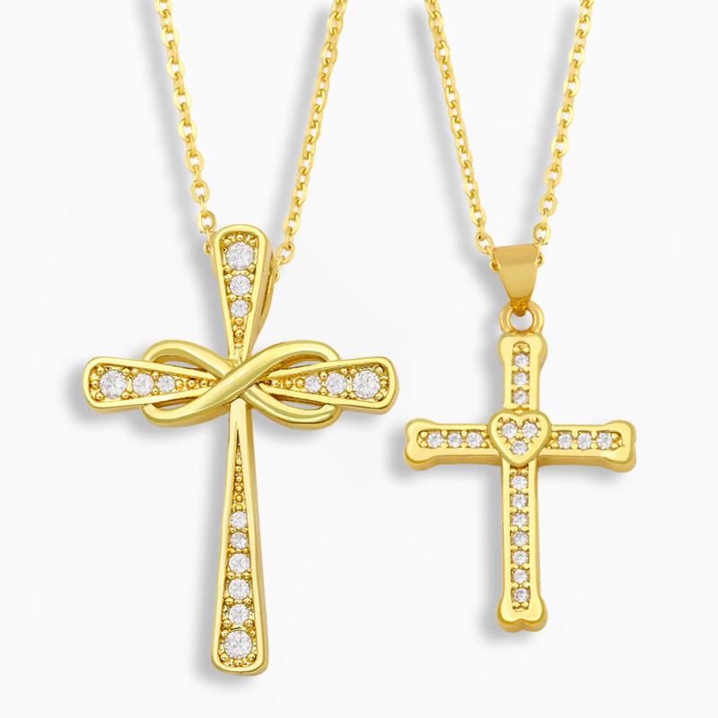 Pendant Necklaces Rhinestone Infinity Cross Necklace For Women CZ Micro Pave Heart Cubic Zirconia Protection Jewelry Nket88, Silver
Pendant Necklaces Rhinestone Infinity Cross Necklace For Women CZ Micro Pave Heart Cubic Zirconia Protection Jewelry Nket88, Silver