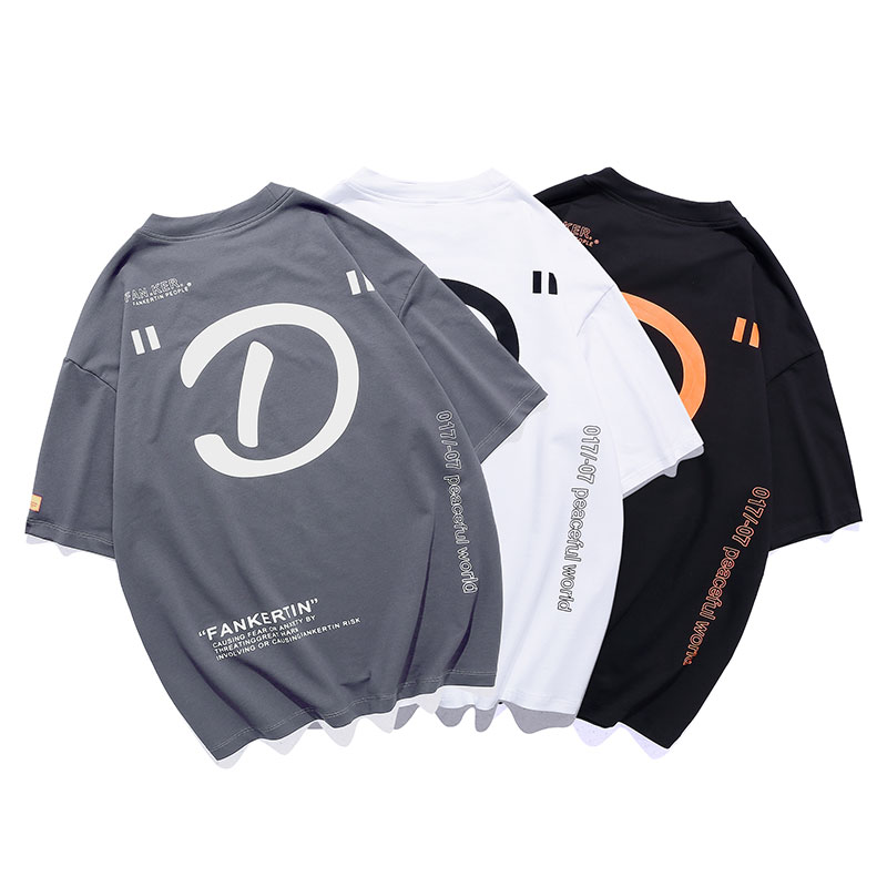 Summer Printed T-shirt Men Trend Fashion Street Short Sleeve with A Letter 'D' Graphic T-Shirts Men Clothing, White
Summer Printed T-shirt Men Trend Fashion Street Short Sleeve with A Letter 'D' Graphic T-Shirts Men Clothing, White