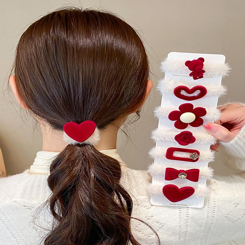 Hair Accessories 7Pcs Girls Kid Ties Bows Elastic Rubber Band Head Rope For Women Fashion Flocking Flowers Ring Sweet Ornaments, Slivery;white
Hair Accessories 7Pcs Girls Kid Ties Bows Elastic Rubber Band Head Rope For Women Fashion Flocking Flowers Ring Sweet Ornaments, Slivery;white