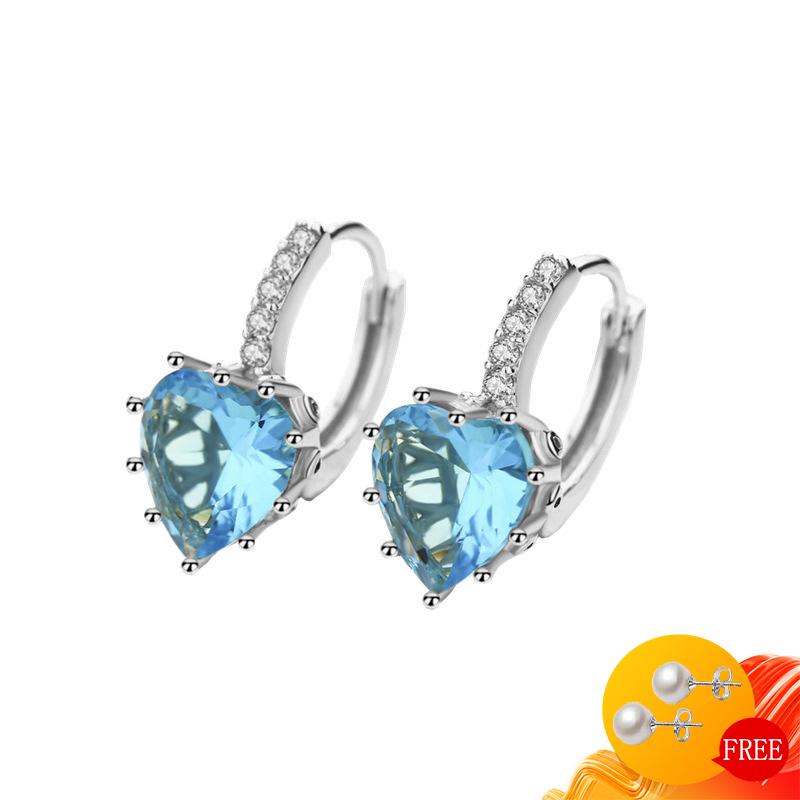 Dangle & Chandelier Trendy 925 Silver Jewelry Earrings Heart Shape Created Sapphire Zircon Gemstone Drop Earring Accessories For Women Weddi
Dangle & Chandelier Trendy 925 Silver Jewelry Earrings Heart Shape Created Sapphire Zircon Gemstone Drop Earring Accessories For Women Weddi