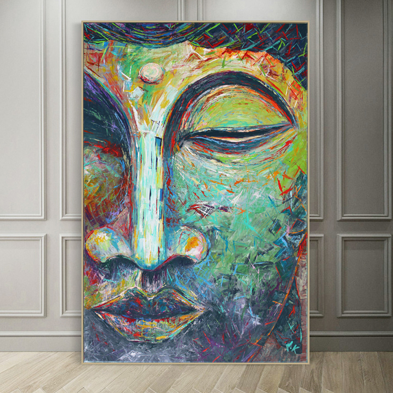 Buddha Peaceful Posters And Prints Canvas Painting Wall Art Pictures For Living Room Religion Home Decor NO FRAME