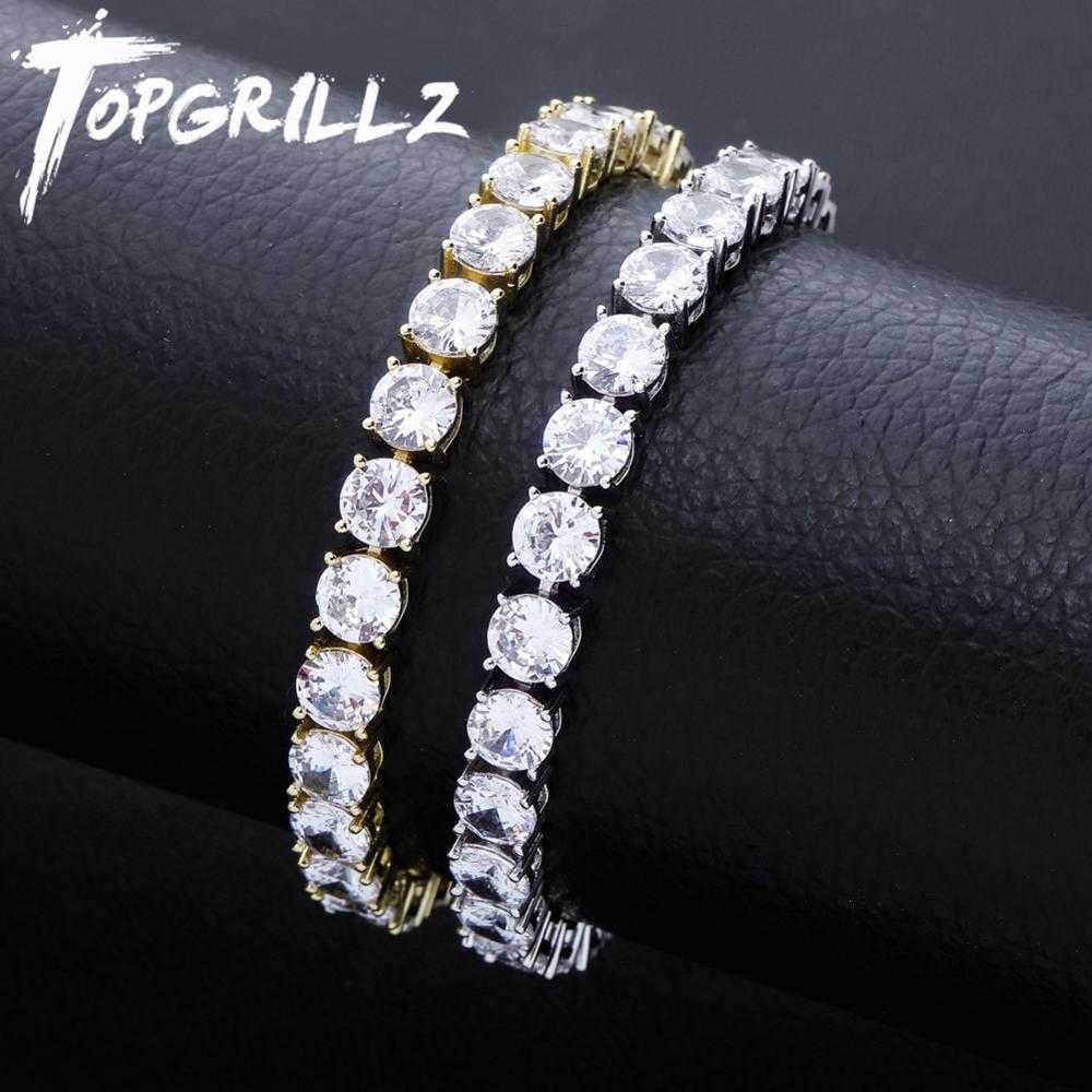TOPGRILLZ 3MM-6MM Spring Buckle Tennis Chain Iced Out Cubic Zirconia 1 Row Tennis Chain Bracelet Men And Women Hip Hop Jewelry 210609
TOPGRILLZ 3MM-6MM Spring Buckle Tennis Chain Iced Out Cubic Zirconia 1 Row Tennis Chain Bracelet Men And Women Hip Hop Jewelry 210609