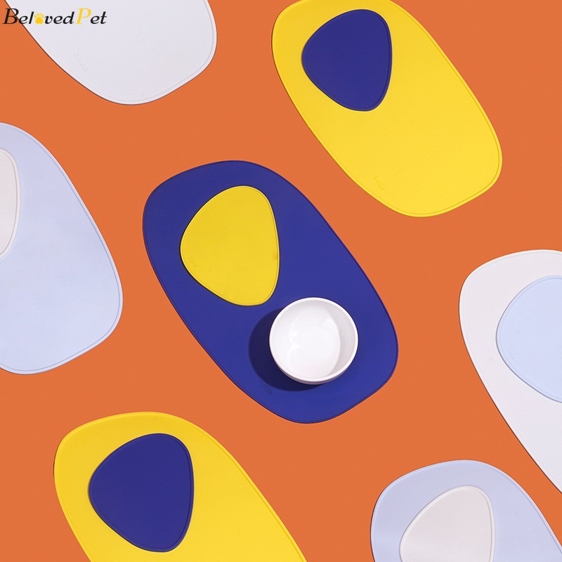 Silicone Pet Food Mat Leakproof Dog Feeding Pad Cat Drinking Water Table Mat Placemat Waterproof Easy Clean With NonSlip Backing