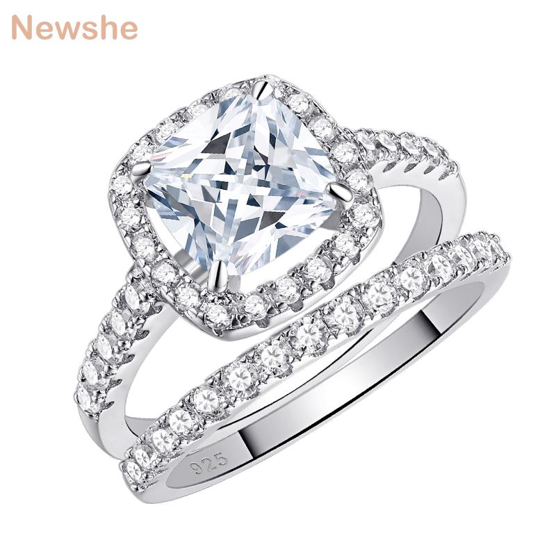 Cluster Rings She Solid 925 Sterling Silver Wedding For Women 2.2 Ct Square Cushion Cut Cubic Zircon Engagement Ring Set, Golden;silver
Cluster Rings She Solid 925 Sterling Silver Wedding For Women 2.2 Ct Square Cushion Cut Cubic Zircon Engagement Ring Set, Golden;silver