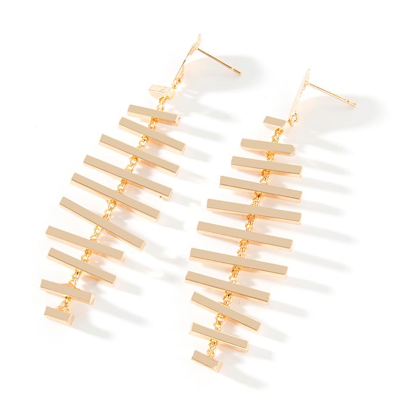 Dangle & Chandelier Unique Fishbone Geometrical Drop Earrings For Women Gold Color Multi Bar Metal High Quality Factory Wholesale, Silver
Dangle & Chandelier Unique Fishbone Geometrical Drop Earrings For Women Gold Color Multi Bar Metal High Quality Factory Wholesale, Silver