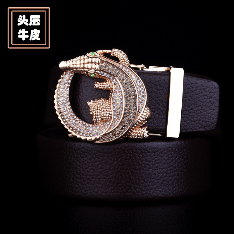 Belt AccessoriesAutomatic bule men's crocodile top leather fashion business diamond, Black
Belt AccessoriesAutomatic bule men's crocodile top leather fashion business diamond, Black