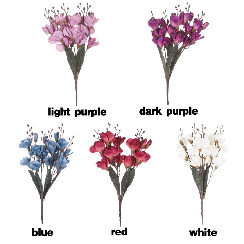 Branches Artificial Flower Silk Floral Bride Bouquet Faux Magnolia Desktop Ornament Party Supply Pography Props Home Decor Decorative Flower