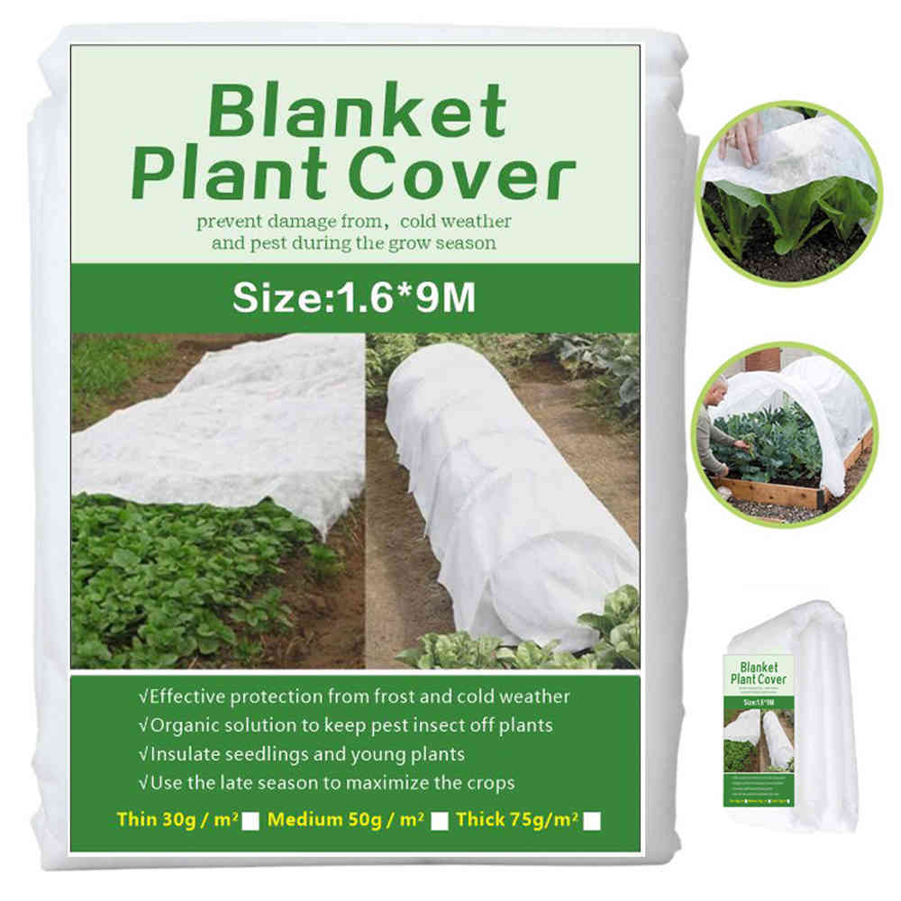 1.6x9M Plant Cover Non-woven Fabric Antifreeze Seedling Garden Protector For Winter Freeze-proof Cold-proo And Heat Preservation