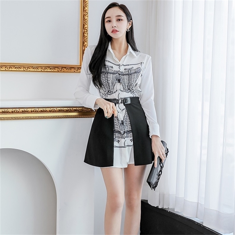 Sexy print 2 piece Dress suit Korean ladies Summer white tops office party cabaret SHirt for women 210602, Gray
Sexy print 2 piece Dress suit Korean ladies Summer white tops office party cabaret SHirt for women 210602, Gray