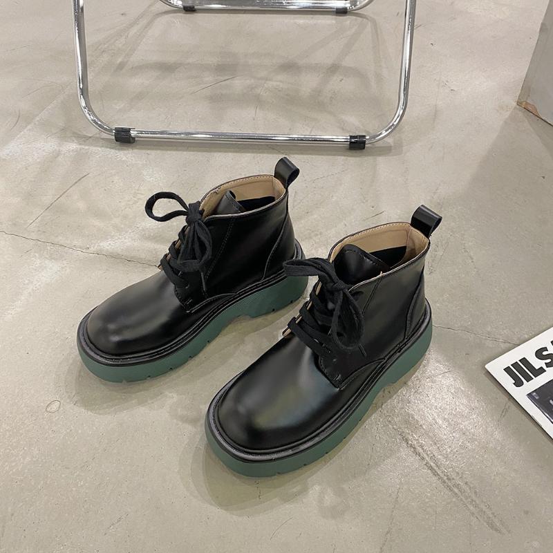 Boots British Style Women 2021 Spring And Summer Fashion Temperament Casual Simple Thick-soled Short