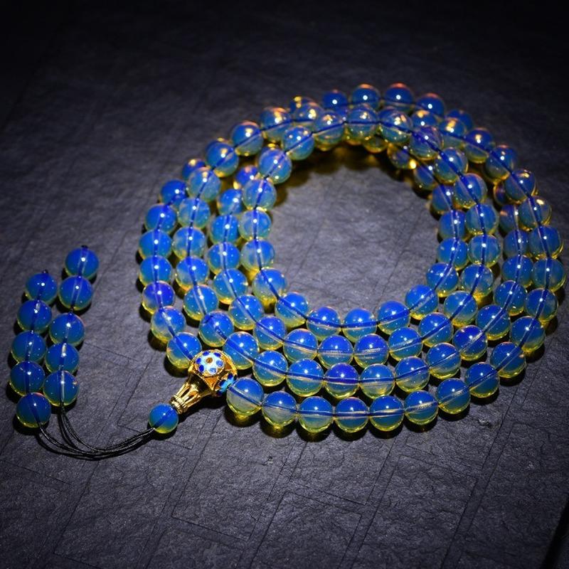 Beaded, Strands Natural Amber Bracelet Domi Water Purification Blue Pearl 108 Beads Stone Bracelets For Men And Women
Beaded, Strands Natural Amber Bracelet Domi Water Purification Blue Pearl 108 Beads Stone Bracelets For Men And Women