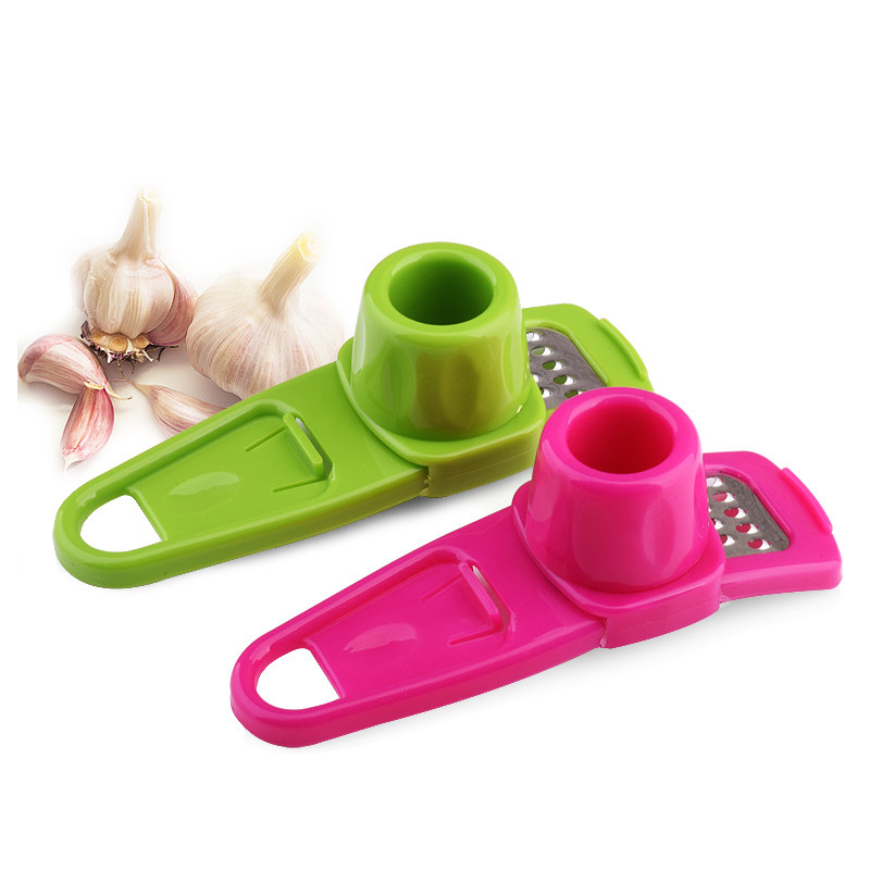 Garlic Crusher Presses Ginger Cutter Candy Color Stainless Steel Plastic Grinding Tool Microplaner Planer Kitchen Grater Grinder