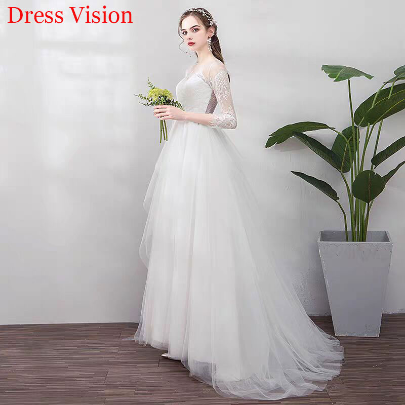Lace Light Wedding Dress Vestido De Novia Robe De Mariee Robe De Soiree Bride To Be Three Quarter Sleeve, White
Lace Light Wedding Dress Vestido De Novia Robe De Mariee Robe De Soiree Bride To Be Three Quarter Sleeve, White