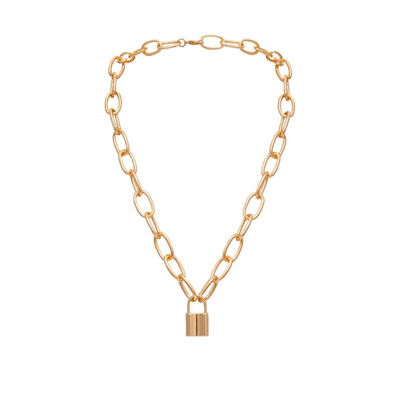 Chains Chain Necklace Golden Metallic Vintage Gift Large Jewelry Women's Lock Necklaces & Pendants, Silver
Chains Chain Necklace Golden Metallic Vintage Gift Large Jewelry Women's Lock Necklaces & Pendants, Silver
