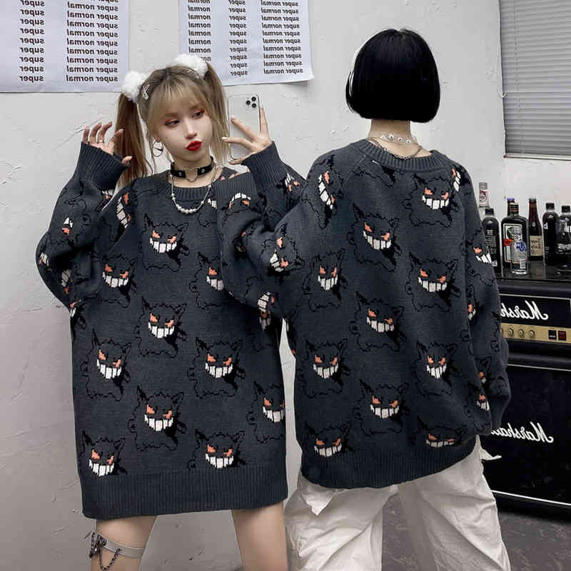 atsunny little monster harajuku sweater anime gothic knit sweaters jumpers o neck cartoon pullover 2021 autumn winter clothing, Black
atsunny little monster harajuku sweater anime gothic knit sweaters jumpers o neck cartoon pullover 2021 autumn winter clothing, Black