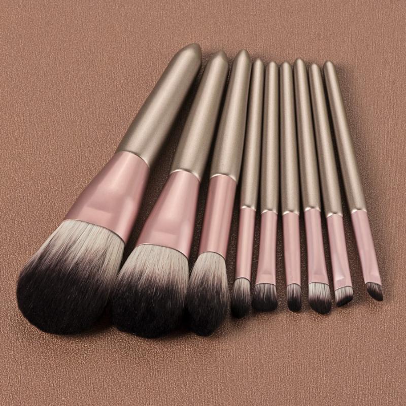 Makeup Brushes 9pcs Grape Set For Foundation Blush Eyeshadow Concealer Powder Eyebrow Lip Make Up Cosmetics Brush Tools
