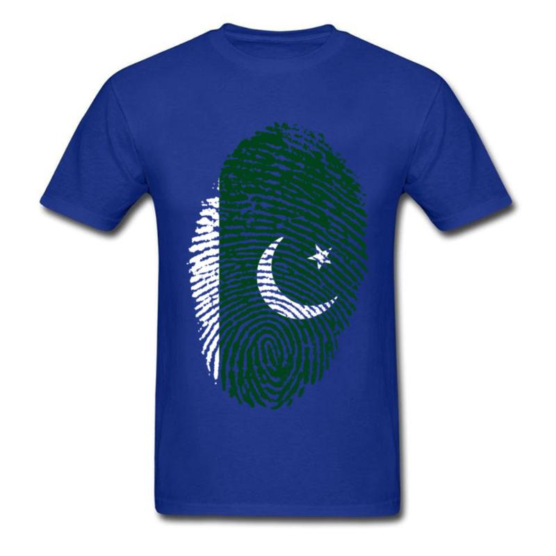 Men's T-Shirts Pakistan Flag Fingerprint Tops Men Tee Loose Style T Shirt Summer Hip Hop T-shirt Unique Clothing Cotton Tshirt Green