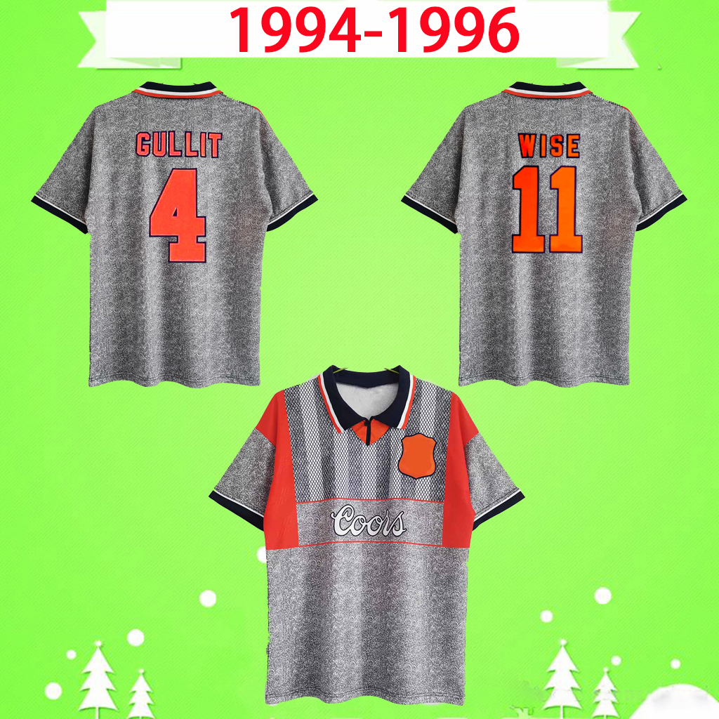 1994 1995 1996 soccer jersey retro away gray 94 95 96 Vintage football shirt classic #11 WISE #4 GULLIT #25 ZOLA
1994 1995 1996 soccer jersey retro away gray 94 95 96 Vintage football shirt classic #11 WISE #4 GULLIT #25 ZOLA