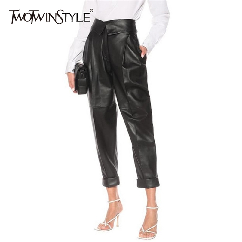 Casual Black Harem Pants For Women High Waist Loose Solid Minimalist PU Leather Trouser Female Fashion 210521
Casual Black Harem Pants For Women High Waist Loose Solid Minimalist PU Leather Trouser Female Fashion 210521