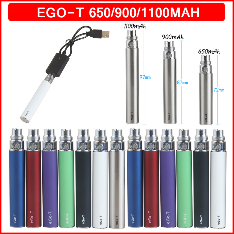 eGo-T 650mAh 900mAh 1100mAh Vape Pen Battery E Cigarette 510 Threading 10 Colors for Electronic Cigarettes Vapes Atomizer Vaporizers
eGo-T 650mAh 900mAh 1100mAh Vape Pen Battery E Cigarette 510 Threading 10 Colors for Electronic Cigarettes Vapes Atomizer Vaporizers
