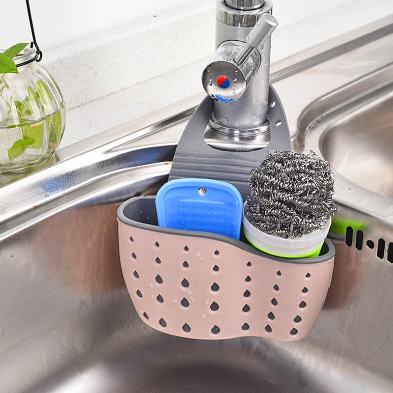 Basket Hanger Bathroom Accessories Kitchen Gadgets Cutlery Container Sink Storage Bag 1 PC Sink Basket Debris Storage Holder