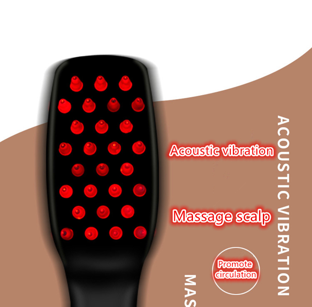 Electric Laser Hair Growth Comb Anti Hair Loss Brush LED Phototherapy Vibrating massage comb Hair Brush CareScouts