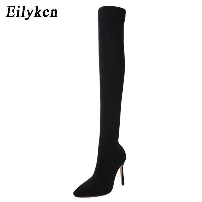 2021 Top Quality Fashion Trend Stretch Fabric Sock Boots Pointy Toe Over-the-Knee Heel Thigh High Pointed Toe Comfortable Woman Boot size 35-42, Black
2021 Top Quality Fashion Trend Stretch Fabric Sock Boots Pointy Toe Over-the-Knee Heel Thigh High Pointed Toe Comfortable Woman Boot size 35-42, Black