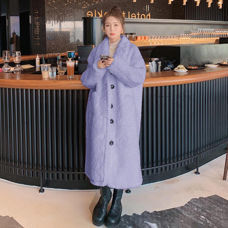 Women' Wool & Blends Winter Clothes Fashion Elegant Korean Women Loose Purple Faux Fur Jacket Overcoat Female Thick Warm White Lambwool Lon
Women' Wool & Blends Winter Clothes Fashion Elegant Korean Women Loose Purple Faux Fur Jacket Overcoat Female Thick Warm White Lambwool Lon