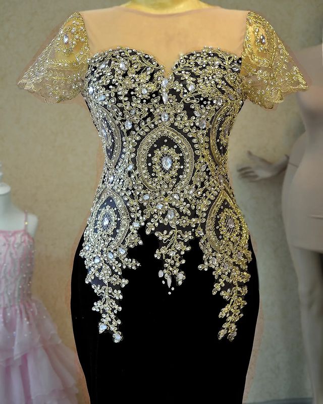 2022 Plus Size Arabic Aso Ebi Black Mermaid Sexy Prom Dresses Sheer Neck Lace Beaded Evening Formal Party Second Reception Bridesmaid Gowns Dress ZJ53