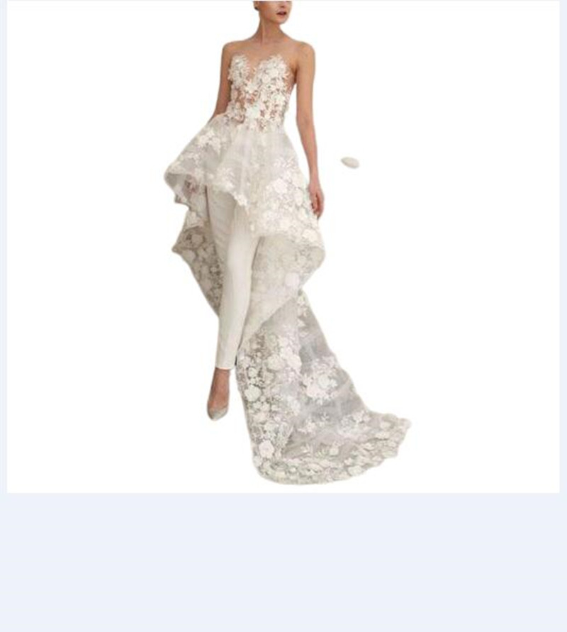 Plus Size Tiered Skirts Wedding Dress Tea Length Vintage Bridal Beach Sheer Dresses Lace Appliques Gowns