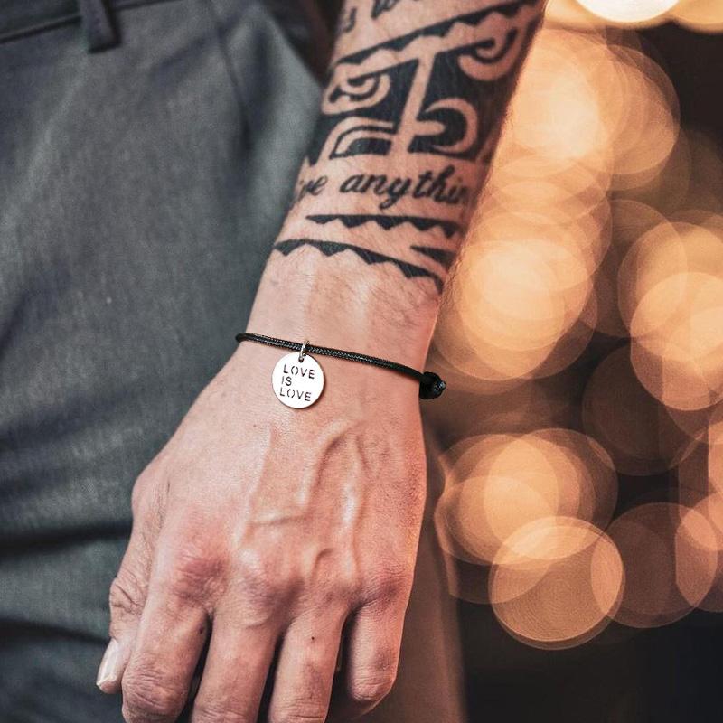 Link, Chain Friendship Bracelet, LOVE IS Disc Charm, Unisex Bracelets, Men Women Jewelry, Adjustable
Link, Chain Friendship Bracelet, LOVE IS Disc Charm, Unisex Bracelets, Men Women Jewelry, Adjustable