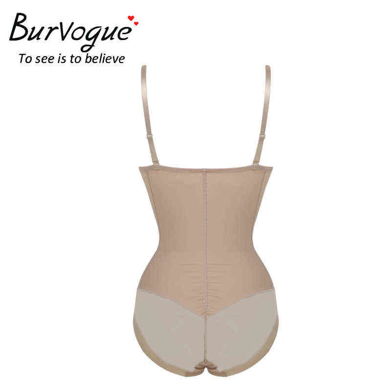 Burvogue Women Sexy Seamless Body Shaper Butt Lifter Tummy Control Bodysuits Push Up Shapewear Slimming Underwear Waist Trainer 211112