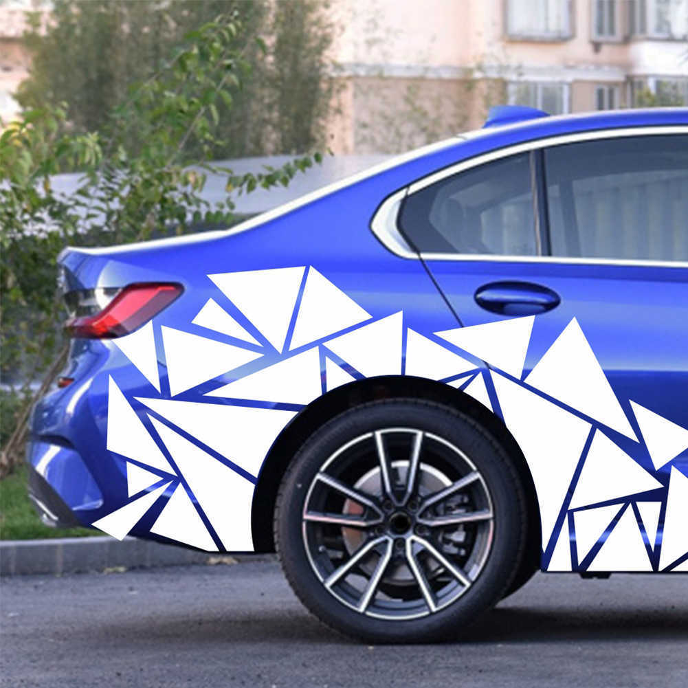 New SALE 1Pcs Universal Glossy Black Freestanding Triangle Graphics Decal Sticker for Side Body Car Accessories Dropshipping