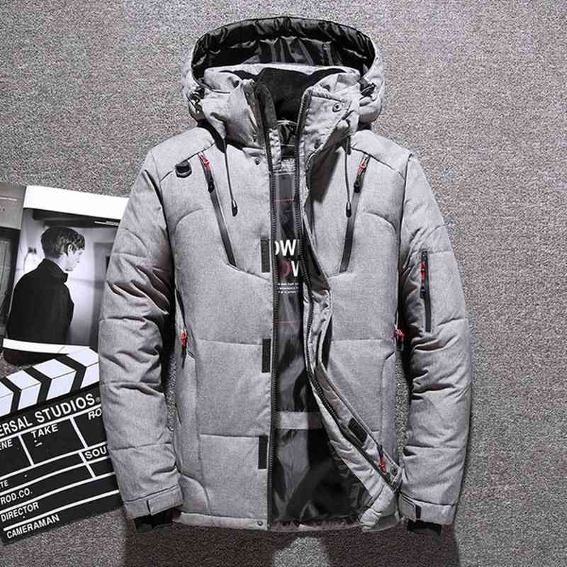 Down Parka Jacket Men -30 Degree Winter Thick Warm White Duck Jackets Hooded Windbreaker Parkas Hombre Coat Oversized M-4XL 210810