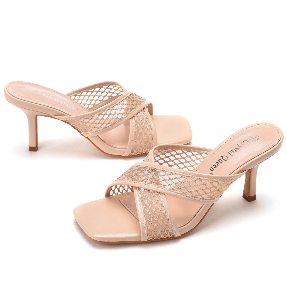 Temperament mesh breathable fish mouth women's shoes shallow mouth wine cup heels high-heeled sandals, Black 7cm
Temperament mesh breathable fish mouth women's shoes shallow mouth wine cup heels high-heeled sandals, Black 7cm