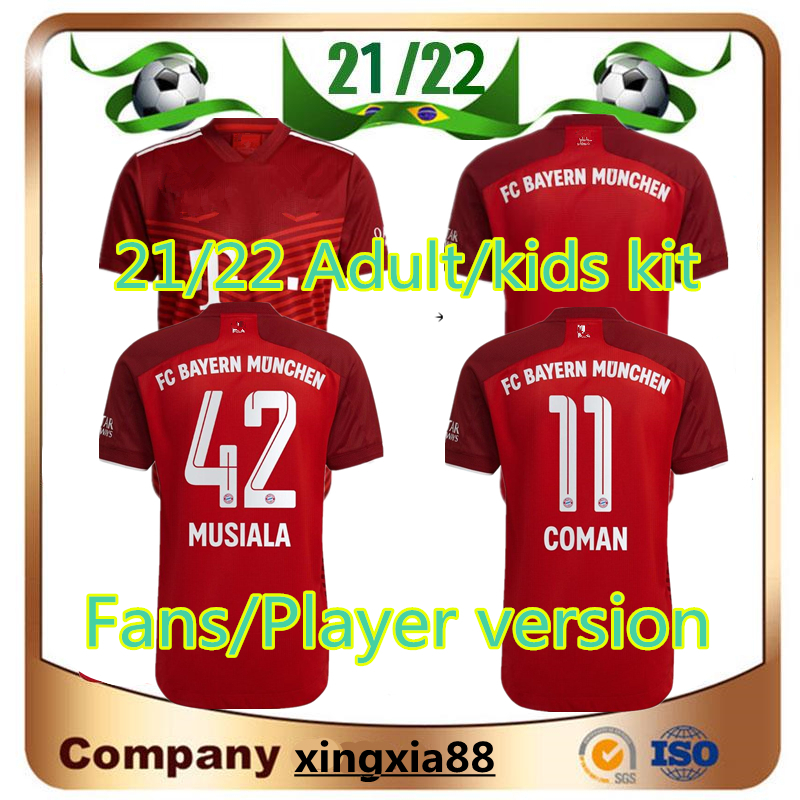21 22 FC Bayern Munich LEWANDOWSKI soccer jersey GORETZKA Fans Player version Home red SANE GNABRY COMAN MULLER DAVIES KIMMICH 2021 2022 Men, Black;yellow
21 22 FC Bayern Munich LEWANDOWSKI soccer jersey GORETZKA Fans Player version Home red SANE GNABRY COMAN MULLER DAVIES KIMMICH 2021 2022 Men, Black;yellow