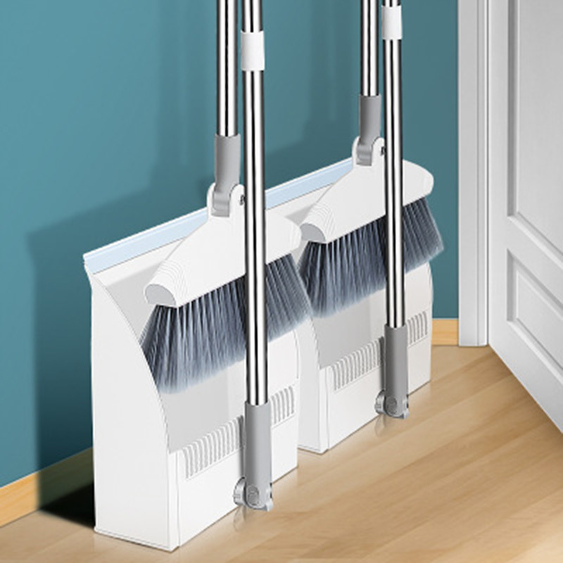 180degree Rotary Broom and Foldable Standing Dustpan Household Floor Cleaning Set