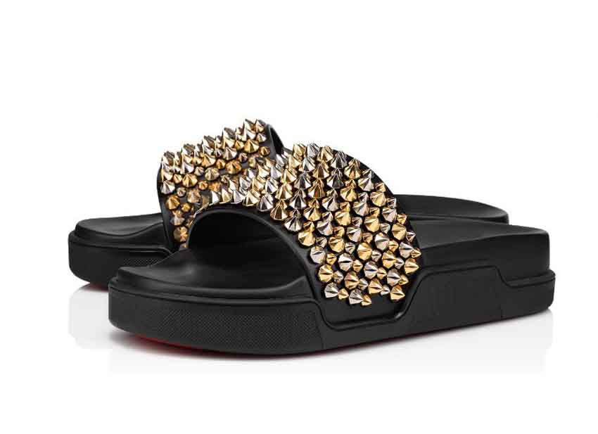 Top Men Slippers Red Bottoms Pool Fun stud Luxury Designer Spikes Flip Beach Slides Tide Male Slippers Non-slip Leather Mens Casual Shoes, Khaki 
Top Men Slippers Red Bottoms Pool Fun stud Luxury Designer Spikes Flip Beach Slides Tide Male Slippers Non-slip Leather Mens Casual Shoes, Khaki
