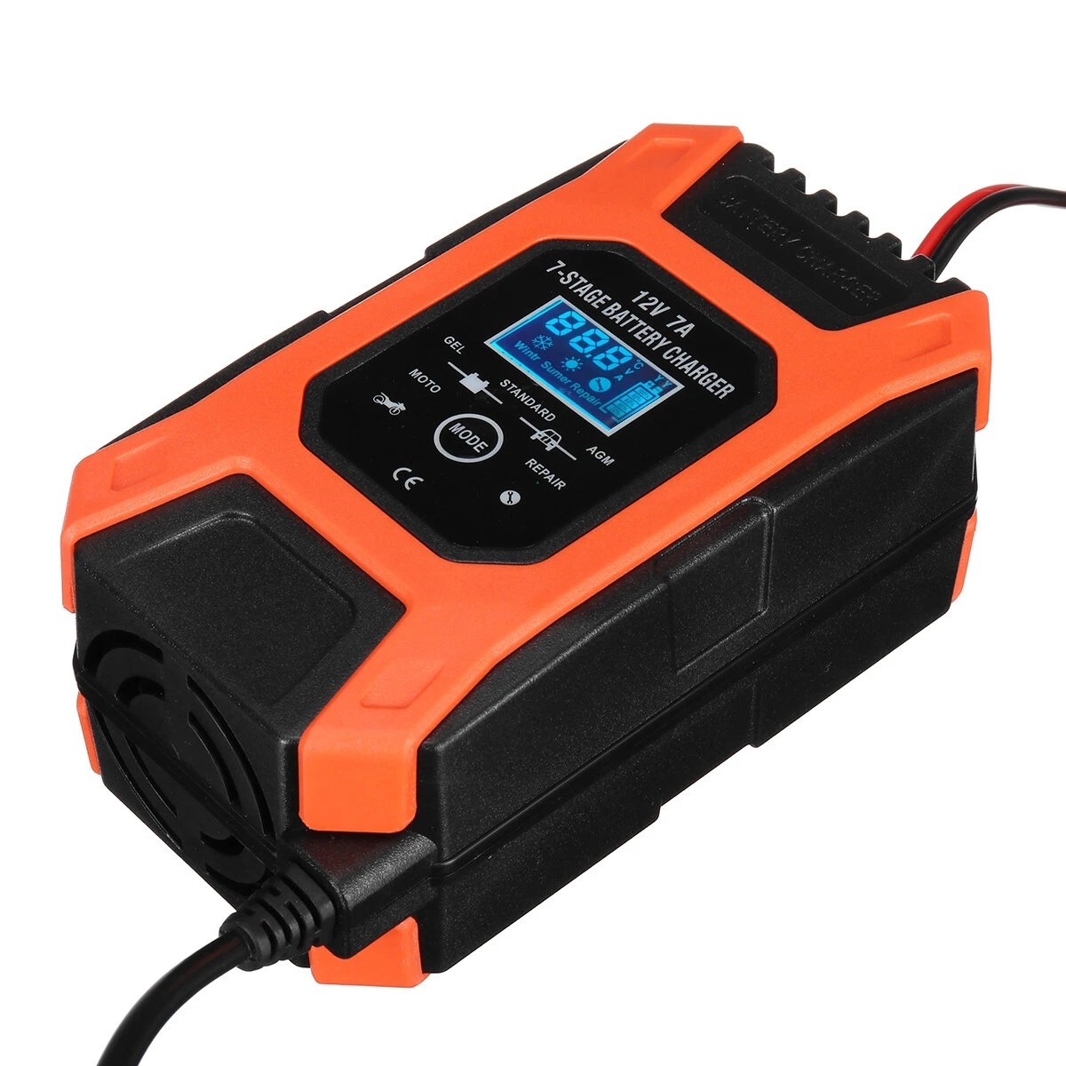 12V 7A LCD Repair Battery Charger For Car Motorcycle AGM Gel Wet Lead Acid With UK US EU AU Plug