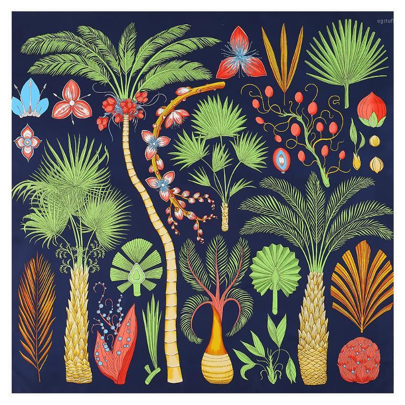Scarves Bandanna 130*130CM Palm Tree Print Women's Scarf 100% Silk Square Big Handkerchief Sunscreen Pareo Beach, Blue;gray
Scarves Bandanna 130*130CM Palm Tree Print Women's Scarf 100% Silk Square Big Handkerchief Sunscreen Pareo Beach, Blue;gray