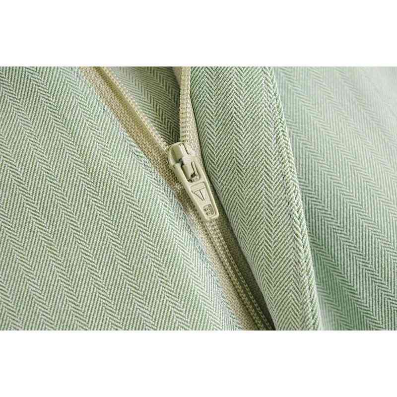 fashion women short pants autumn office ladies s slim girls pocket green casual female zipper pant 210430