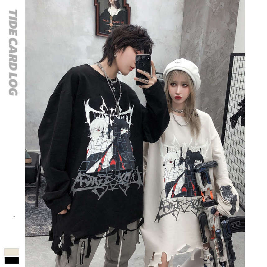 Autumn winter new product function two-dimensional animation printing long sleeve ins high street national fashion hip hop men's and, Black
Autumn winter new product function two-dimensional animation printing long sleeve ins high street national fashion hip hop men's and, Black