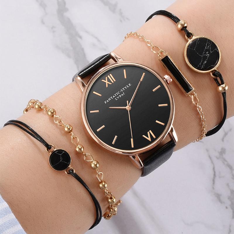 Wristwatches The 5pcs-Set Top Style Fashion Women's Luxury Quartz WristWatch Ladies Leather Band Digital Watch For Women Reloj Clock Hours, Pink 5pcs set
Wristwatches The 5pcs-Set Top Style Fashion Women's Luxury Quartz WristWatch Ladies Leather Band Digital Watch For Women Reloj Clock Hours, Pink 5pcs set