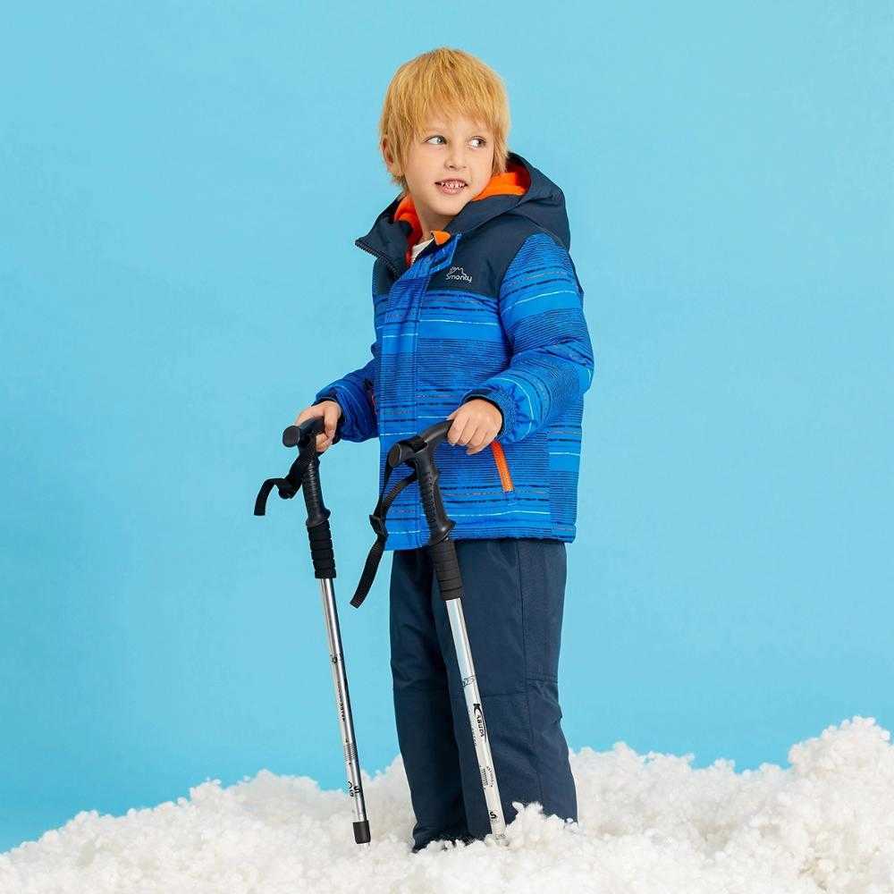 2-piece Toddler Boy Striped Hooded Jacket and Snow Bib Ski Suit 210528