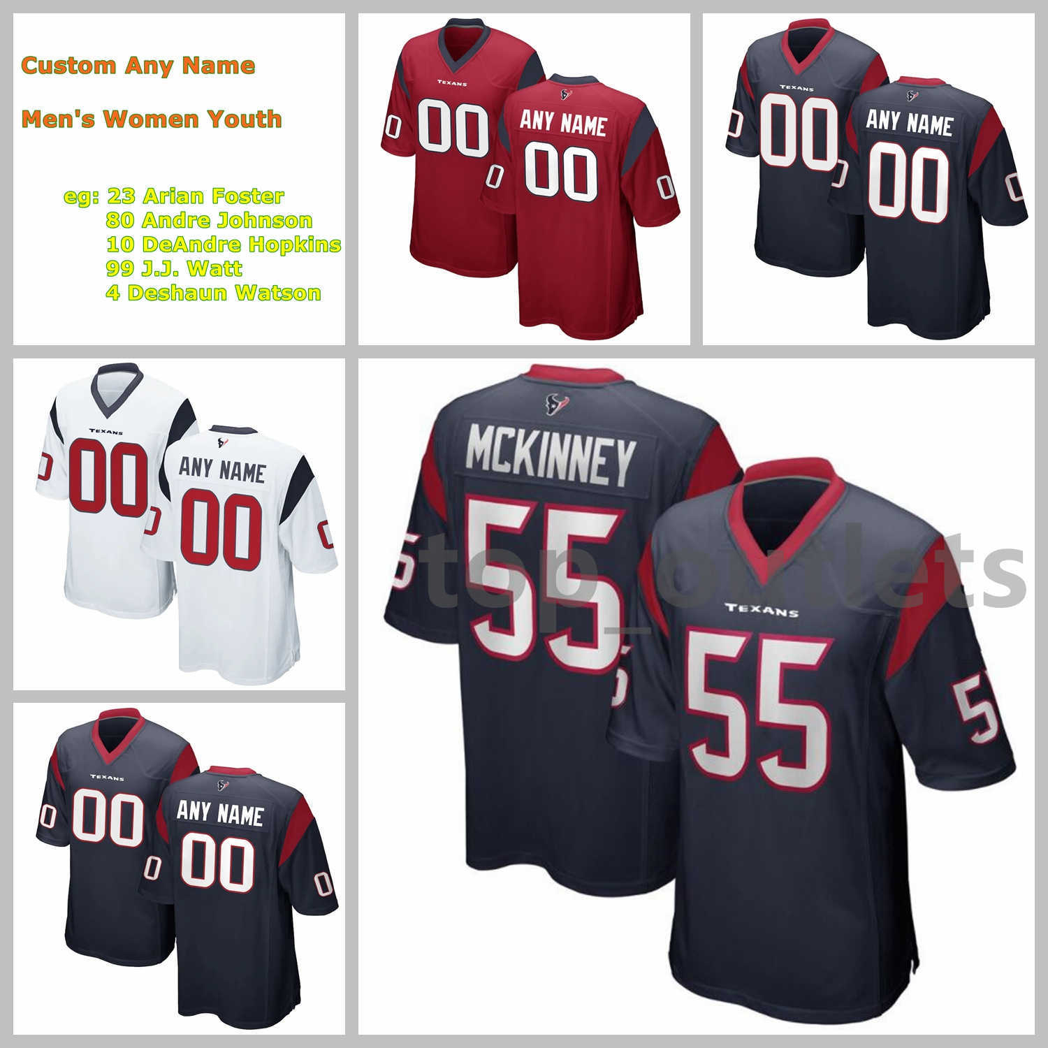 2021 Houston Texans American Football Jerseys Deshaun Watson Jersey J.J. Watt DeAndre Hopkins Andre Johnson Arian Foster Eric Murray Tytus Howard Custom Stitched, As photo
2021 Houston Texans American Football Jerseys Deshaun Watson Jersey J.J. Watt DeAndre Hopkins Andre Johnson Arian Foster Eric Murray Tytus Howard Custom Stitched, As photo