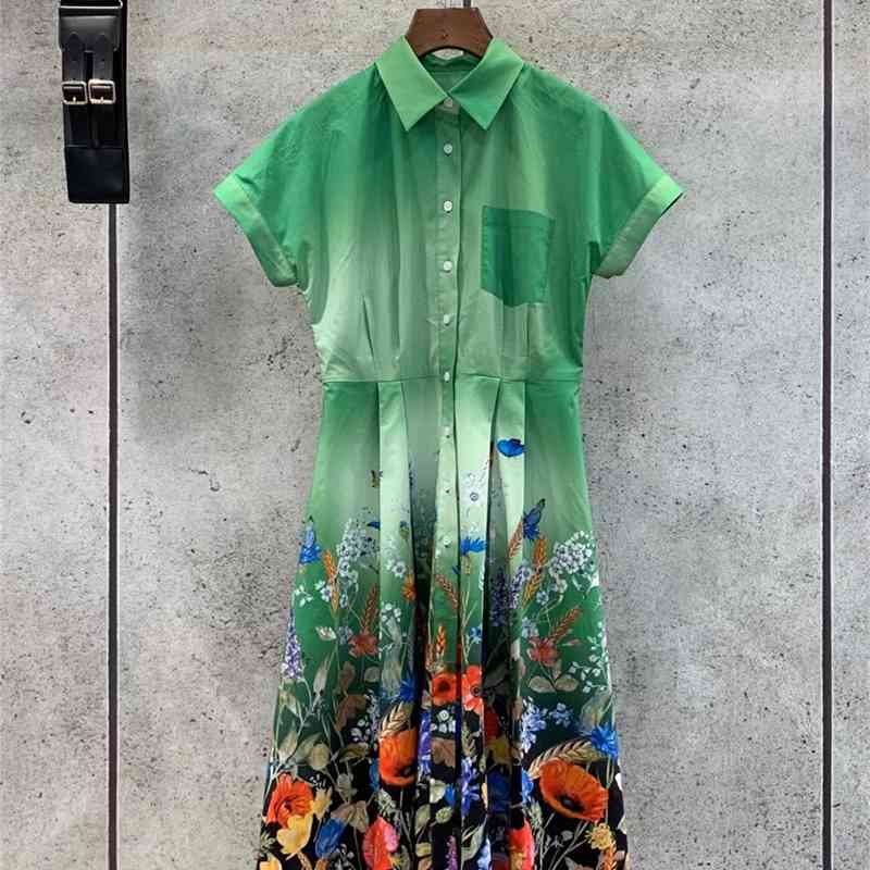 Truevoker Runway High End Women 100% Cotton Vocation Dress Female Peter Pan Collar Green Print Midi Mujer Vestidos 210602
Truevoker Runway High End Women 100% Cotton Vocation Dress Female Peter Pan Collar Green Print Midi Mujer Vestidos 210602