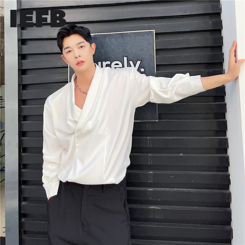 IEFB Spring Summer Black French Shirt Men's Long Sleeve Korean Style Trend Pullover Loose Lightwseight White Shirts Loose 9Y6830 210524
IEFB Spring Summer Black French Shirt Men's Long Sleeve Korean Style Trend Pullover Loose Lightwseight White Shirts Loose 9Y6830 210524