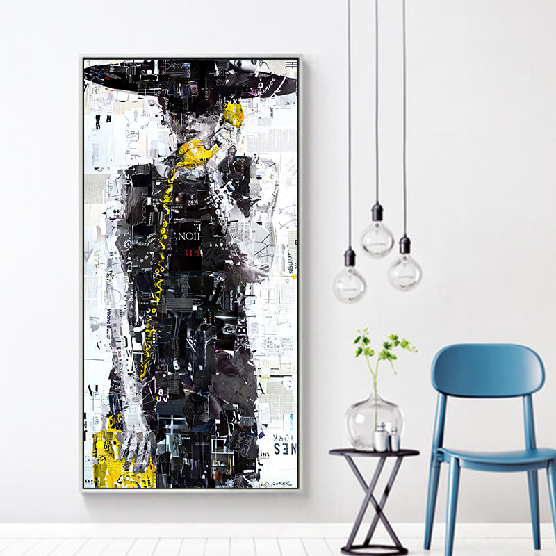Nordic style Cuadros Wall Art picture Romantic Canvas Prints Painting Abstract Calling Girl for Girls Bedroom Livingroom Noframe